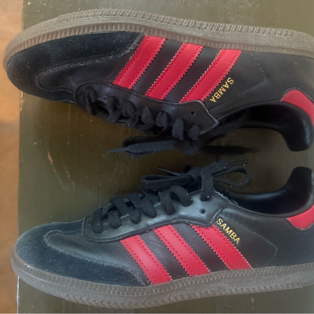 Adidas Samba Black with Red Manchester United Sneakers 7